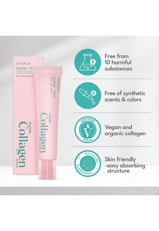 IT'S SKIN Peptide Collagen Serum 1.35oz / 40ml Hydrate + Firm K-Beauty gallery