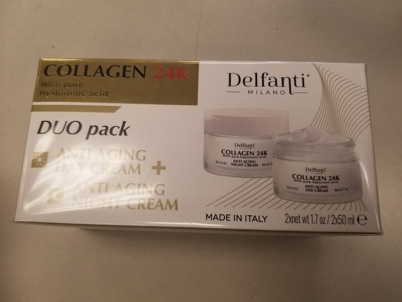 NIB Sealed Delfanti Milano COLLAGEN 24K Anti-Aging DAY/NIGHT Cream DUO Pack