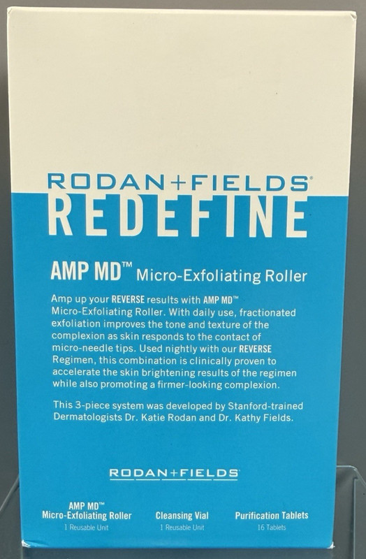 Rodan + Fields Redefine AMP MD Anti Aging Micro Exfoliating Roller System SEALED