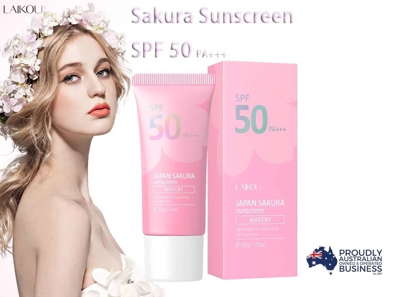 Laikou Sakura Moisturizer Sunscreen Cream Facial Sun Block Spf50 Gel Anti-Aging