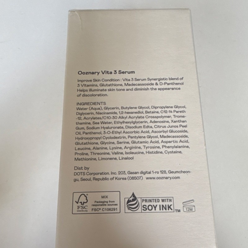 Ooznary Vita 3 Niacinamide Serum Even Skin Tone & Spots Face 50ml gallery