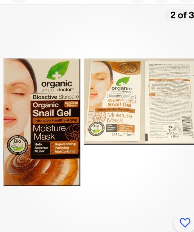 ORGANIC DOCTOR - Bioactive Revitalizing SNAIL GEL - MOISTURE MASK .34 oz 5 Pack gallery