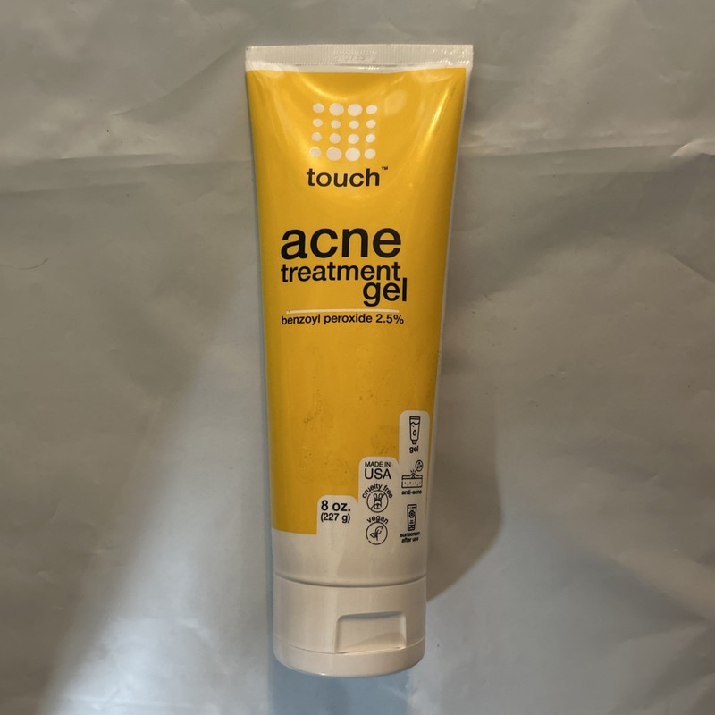 touch Benzoyl Peroxide 2.5% Gel Cream For Acne • Cruelty Free • Vegan • 8 oz