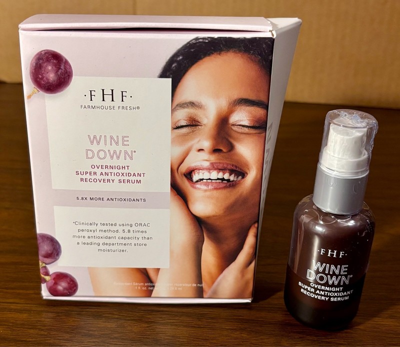 FarmHouse Fresh (FHF) Wine Down Overnight Super Antioxidant Recovery Serum- 1 oz