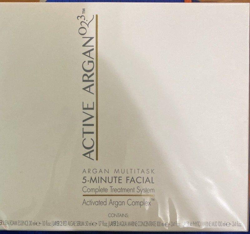 ACTIVE ARGAN 02.3 Multitask 5 Minute Facial Complete Treatment Set NEW