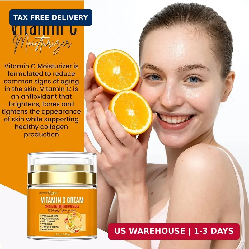 Organic Vitamin C Cream for Face - Deep Hydration Vitamin C Face Moisturizer wit gallery