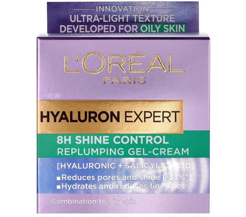 L’Oreal Hyaluron Expert Gel-Cream for Oily Skin, 8H Shine Control