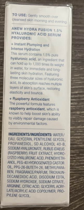 Avon Anew Hydra Fusion Face Serum 1.5% Hyaluronic Acid Anti Aging 1 fl oz Sealed gallery