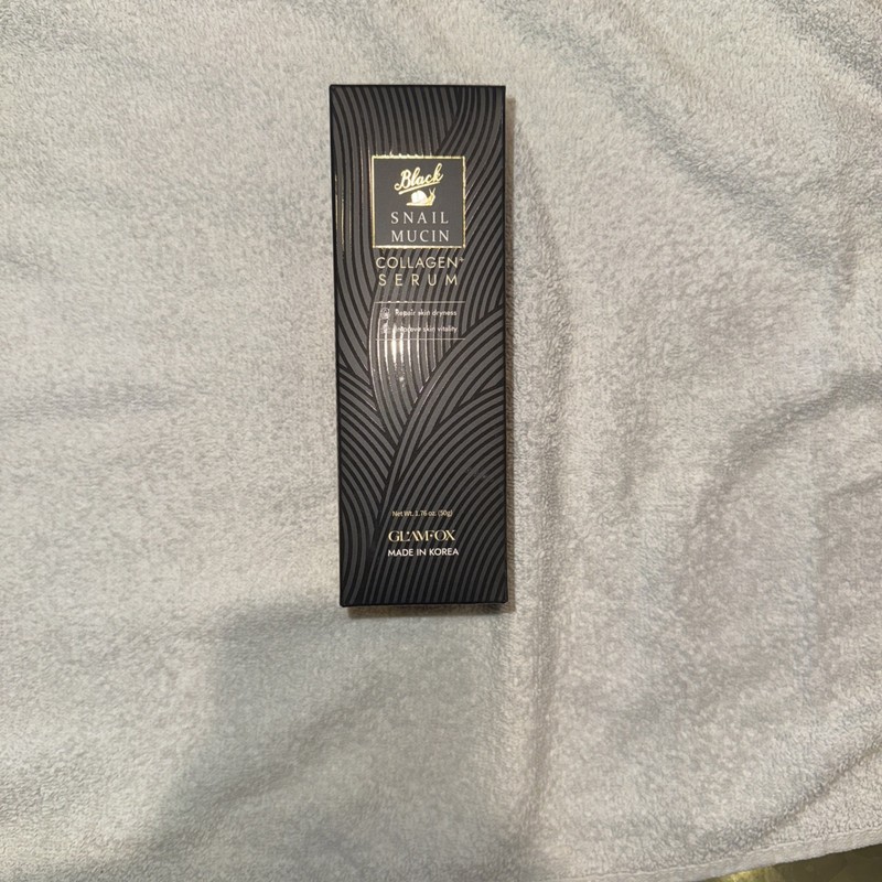GLAMFOX Black Snail Mucin Collagen Serum 1.76 oz/50g – New & Sealed