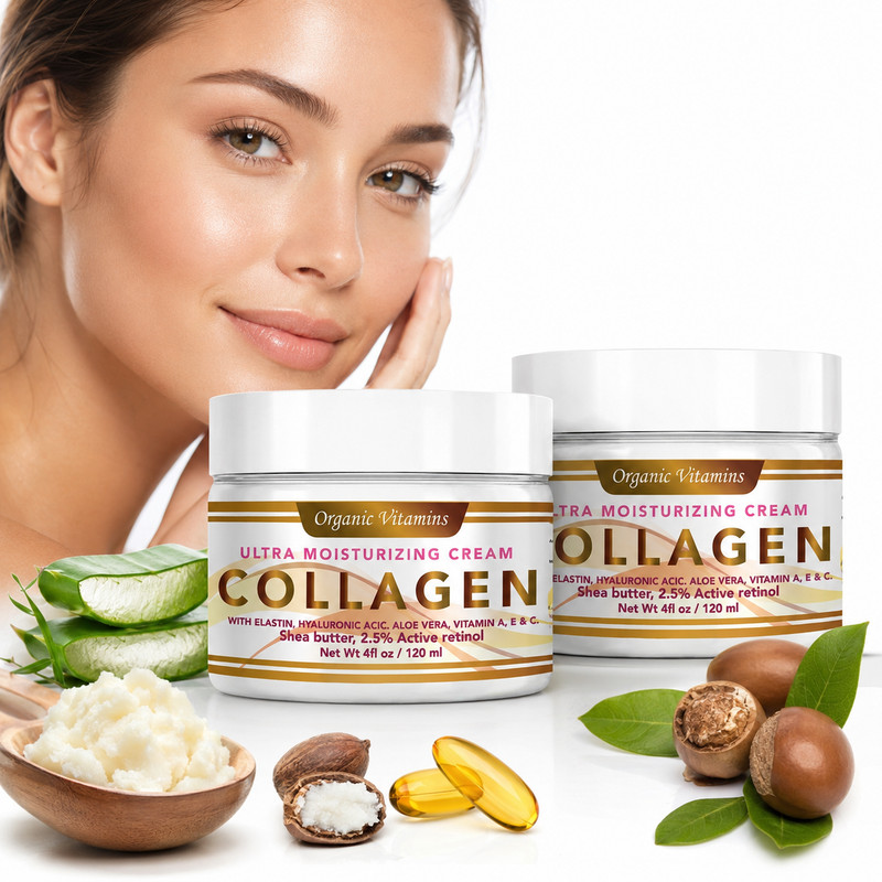 COLLAGEN & ELASTIN SKIN CREAM Firming Face Care Anti Aging Wrinkle Beauty 8 oz gallery