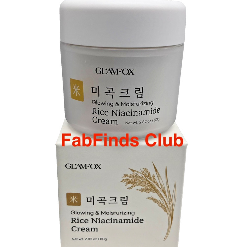 Korean GLAMFOX Rice Niacinamide Cream Glowing Moisturizing Glass Skin Exp. 2028