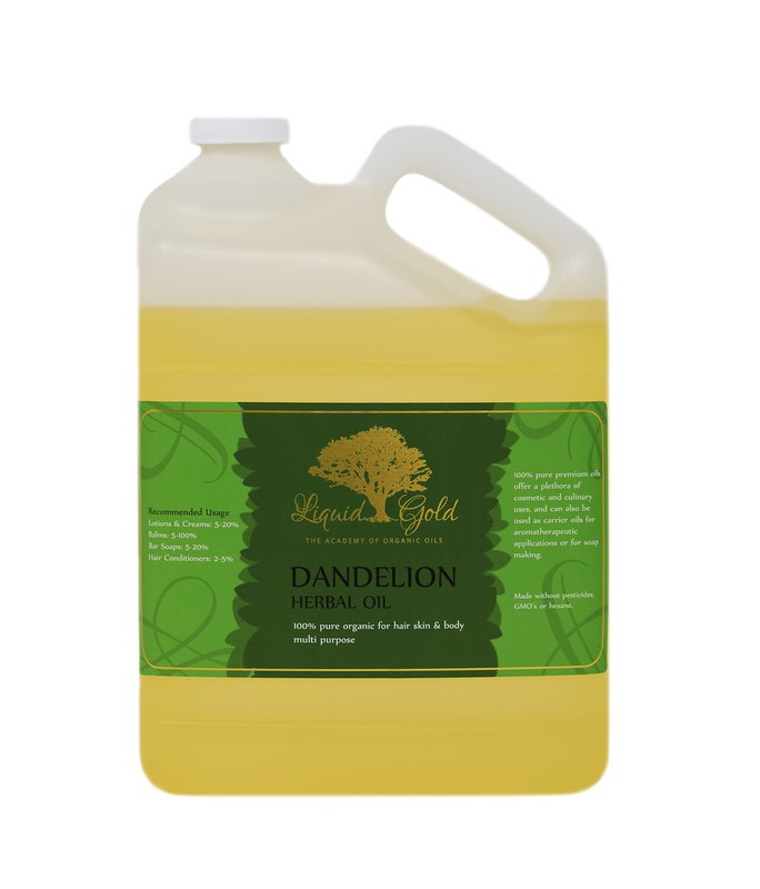 Gallon PREMIUM DANDELION HERBAL INFUSED OIL PURE ORGANIC ALL NATURAL SKIN CARE gallery