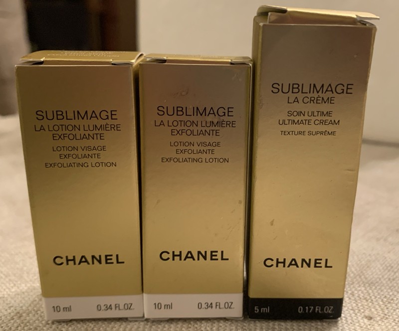 Chanel Sublimage La Lotion Lumiere For Face 10 ml & Sublimage La Crème .17 Lot 3