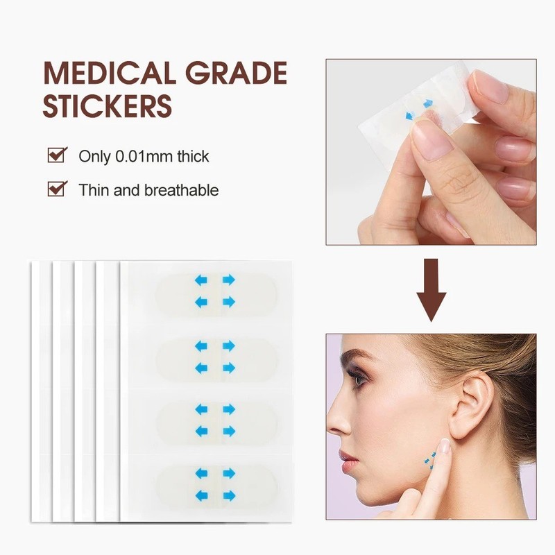 80Pcs Anti Wrinkle Patches Instant Face Neck Eye Lift Face Lift V Tapes Tape gallery