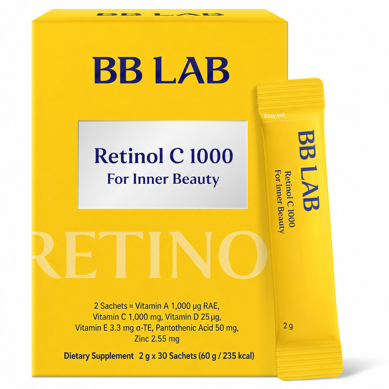 Korea Retinol C 1000 Powder Blend – Vitamin C, Retinol, E, B5 & Zinc