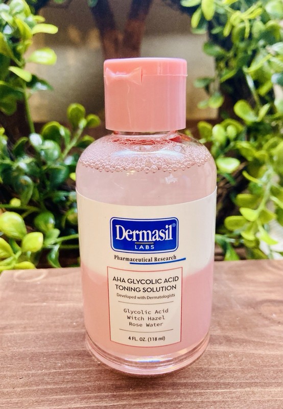 DERMASIL Labs Glycolic Acid Toning Solution 4 FL. OZ. w/ Rose Water NEW