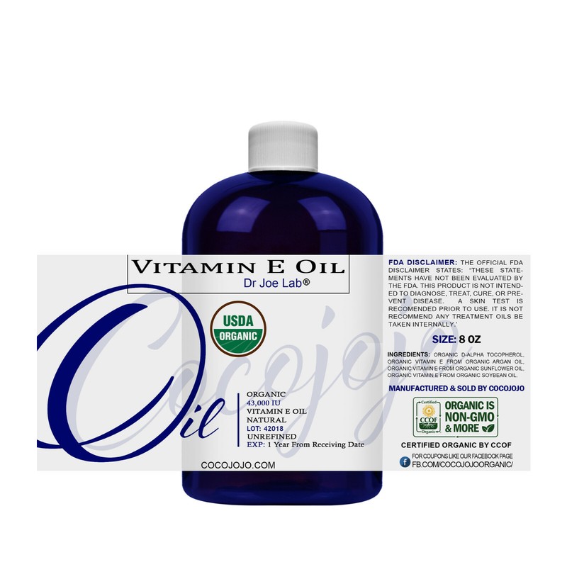 Vitamin E oil USDA Organic for hair face skin bulk moisturizer non gmo gallery