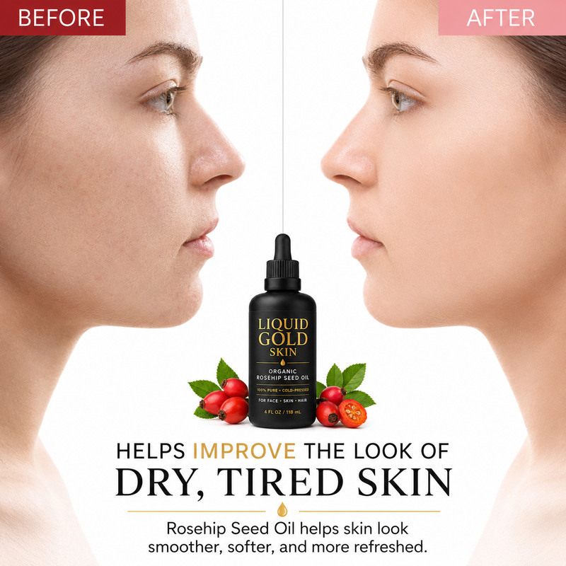 LIQUID GOLD SKIN Organic Rosehip Seed Oil 100% Pure • Face, Skin & Hair gallery
