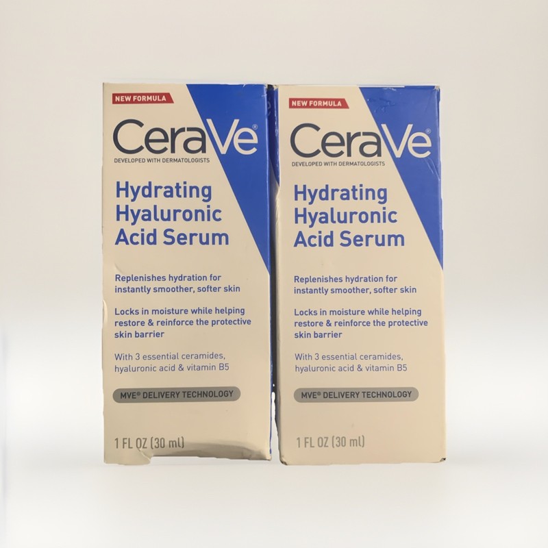 CeraVe Hydrating Hyaluronic Acid Serum Face Vitamin B5 - 1 Oz - Pack of 2 gallery