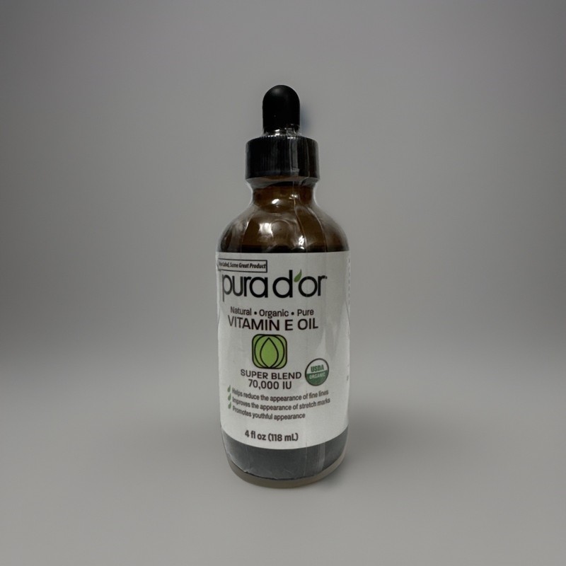 PURA D’OR Dor Organic Vitamin E Oil Super Blend 70,000 IU, 4 OZ