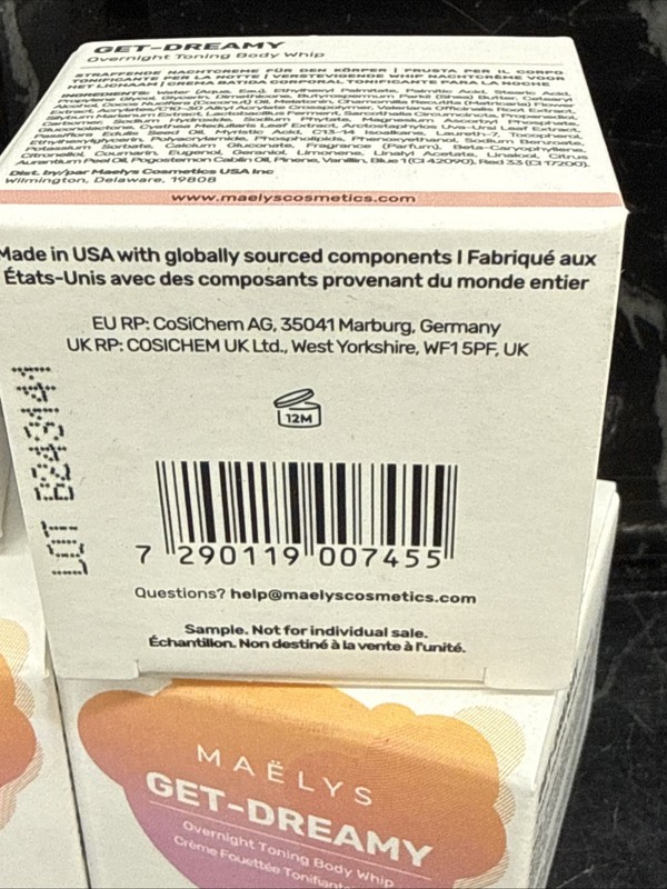 4x MAELYS Get-Dreamy overnight toning body whip 1oz TRAVEL SIZE NEW 🔥4oz total gallery