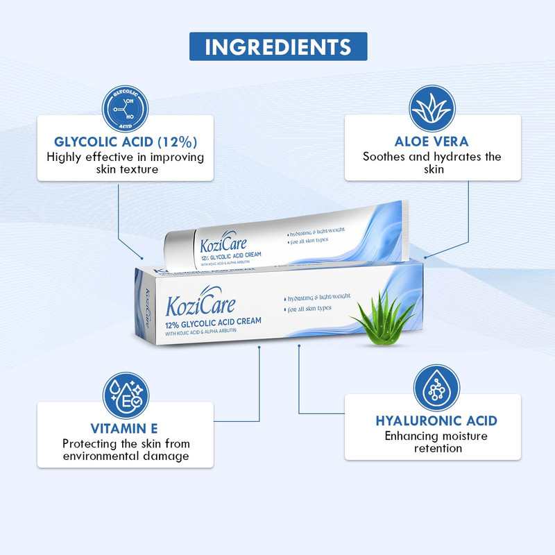 Glycolic Acid Face Cream 12% Anti Wrinkles & Anti Ageing 15gm For unisex gallery