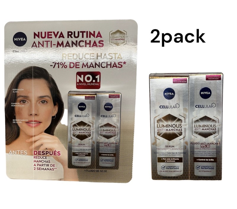 2x Nivea Cellular Luminous 630 Anti Pigmentation Anti manchas /serum 40ml Each
