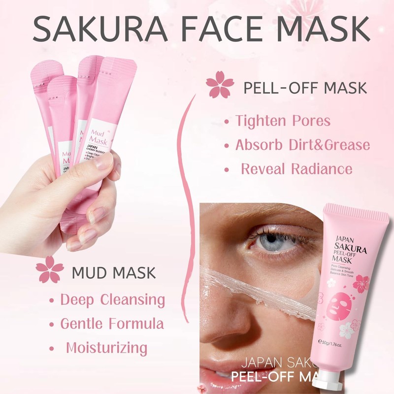 Skincare Kit Sakura Teen Girls Gifts - Skin Care Set Travel Size Toiletries -... gallery