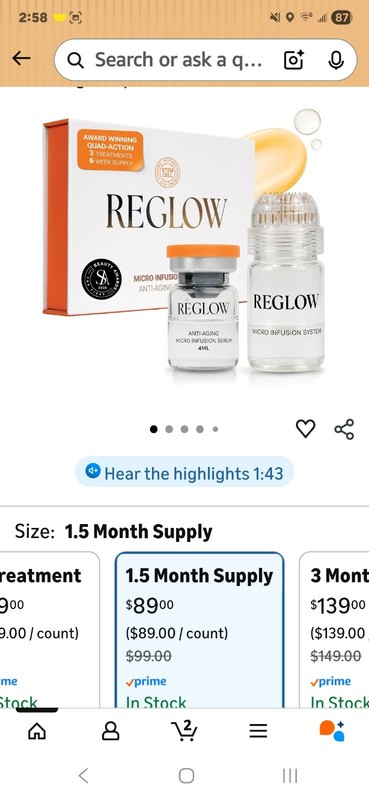 REGLOW Micro Infusion System Anti Aging Skin Care Kit Facial Rejuvenation Tm