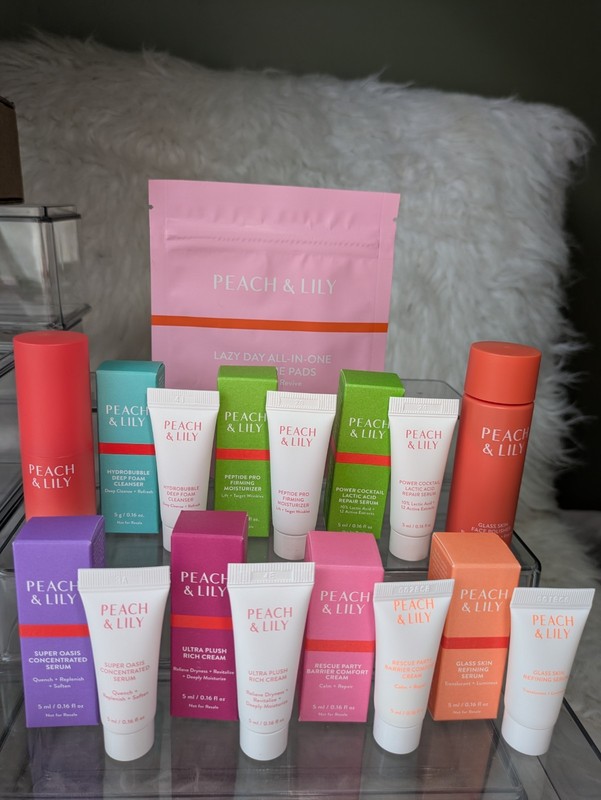 Lot of 10 Peach & Lily Assorted Cleansers Moisturizer Serums Firming Skin Care gallery