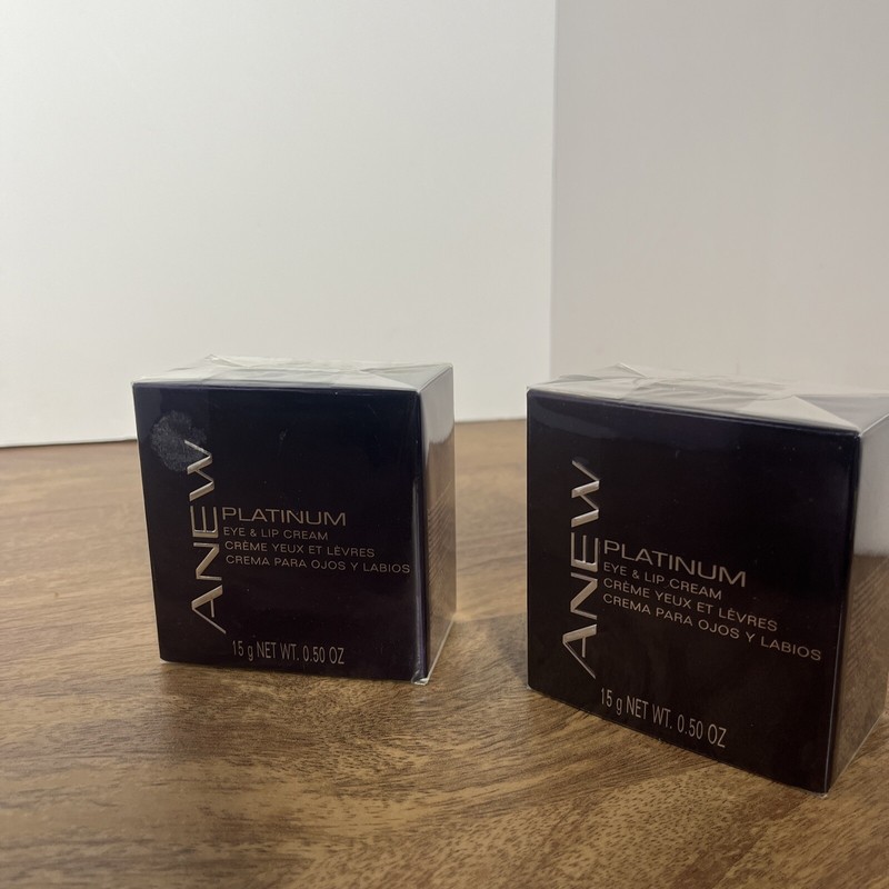 Lot of 2 – Avon Anew Platinum Eye & Lip Cream .50oz/15g – New & Sealed