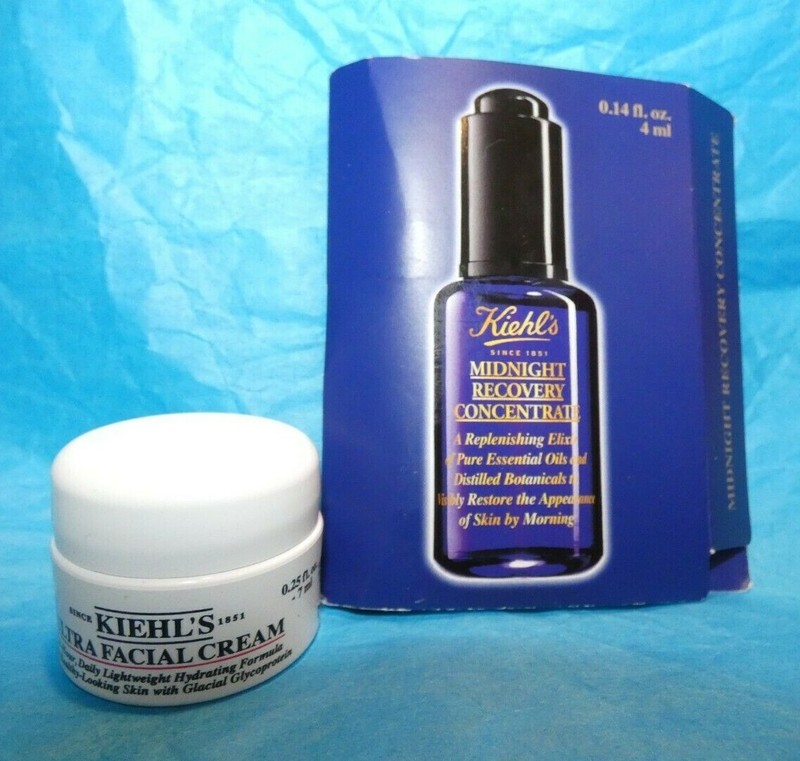 NEW KIEHL’S Ultra Facial Cream & Midnight Recovery Concentrate Sample Size