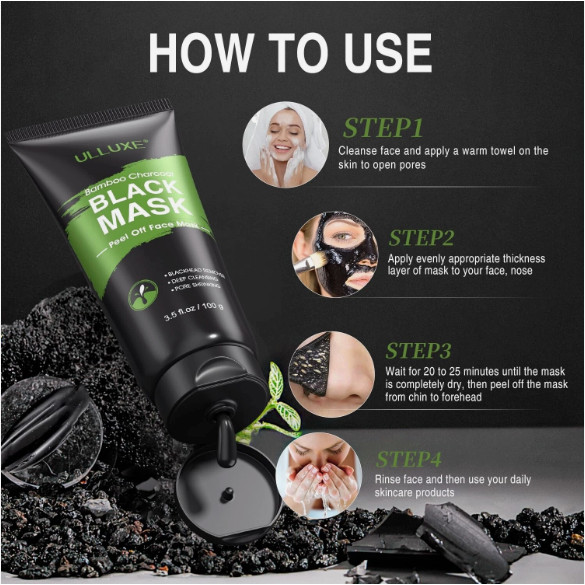 Blackhead Remover Mask, Black Charcoal Peel Off Face Mask, Deep Cleansing Mas... gallery