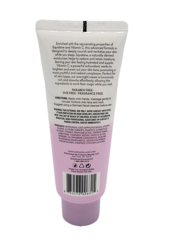Dermasil Labs Night Cream Squalane Vitamin C E 2oz Hydrating Facial Moisturizer gallery