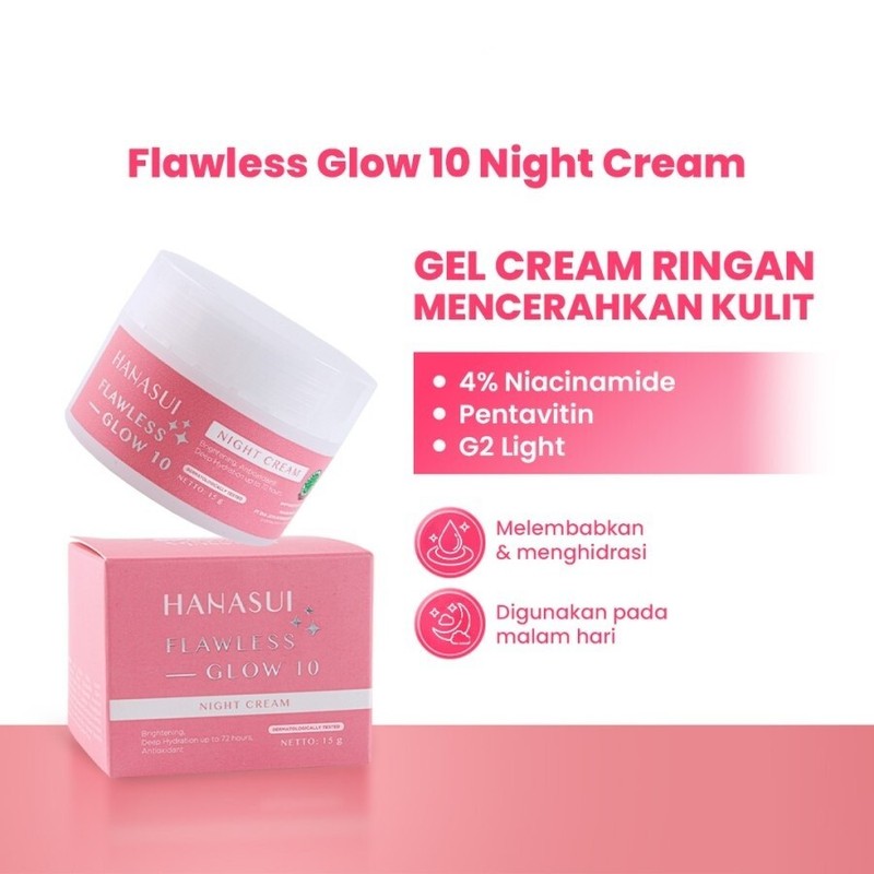 Hanasui Flawless Glow 10 Night Cream 15g