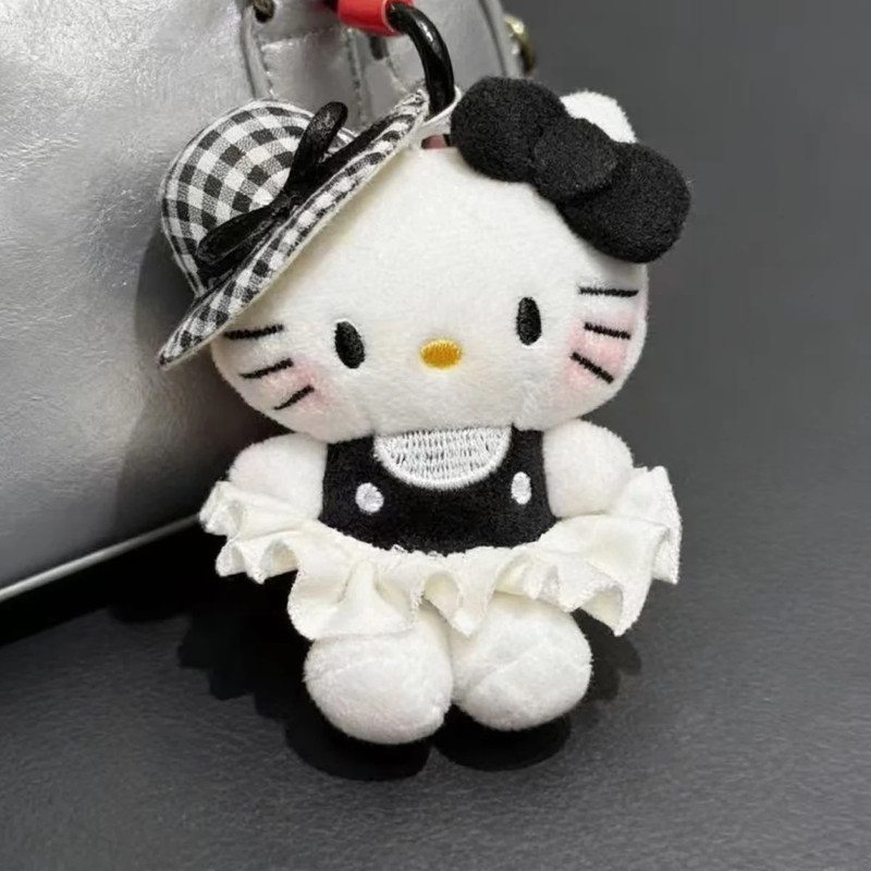 Sanrio Hello Kitty Plush Keychain Cute Sunglasses Keyring Bag Charm Gift