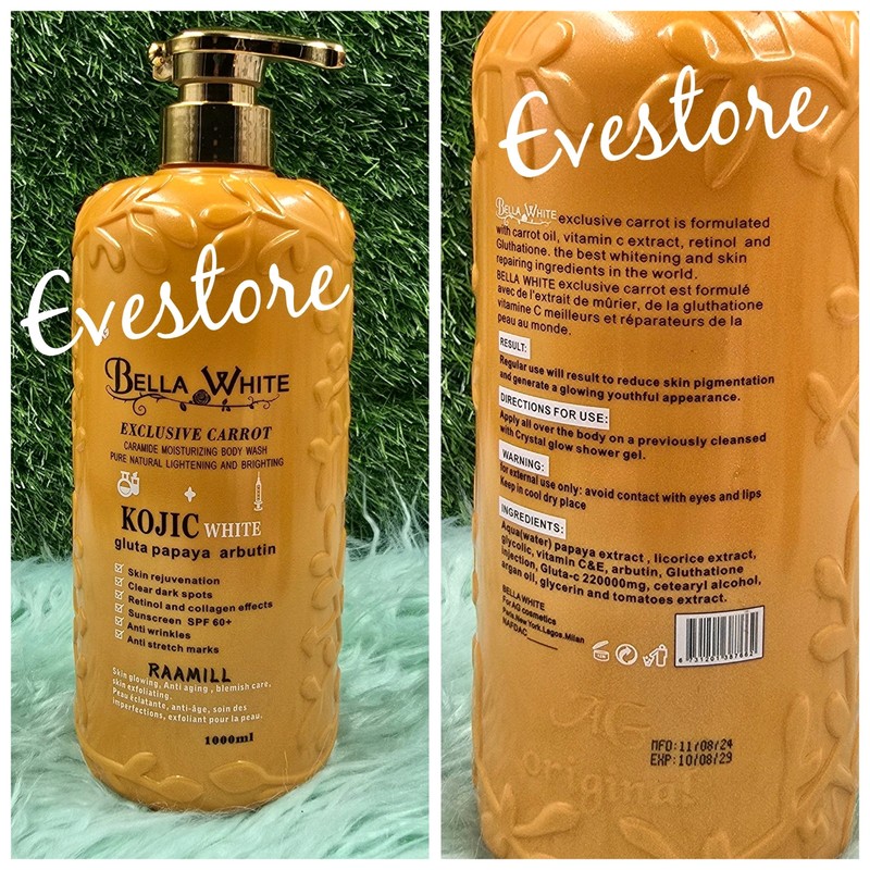 3pc. Bella-white Exclusive Carrot. 7Days Kojic-white] Body Lotion ,Gel & F.Cream gallery