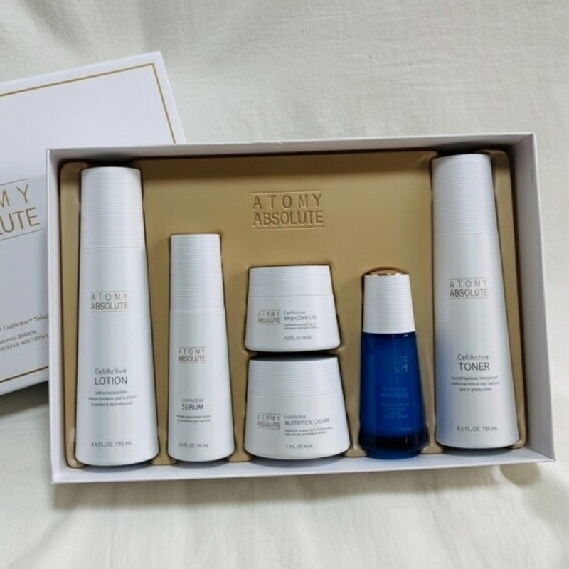 ATOMY Absolute Skincare Set Toner Ampoule Serum Cream 6Set free shipping gallery