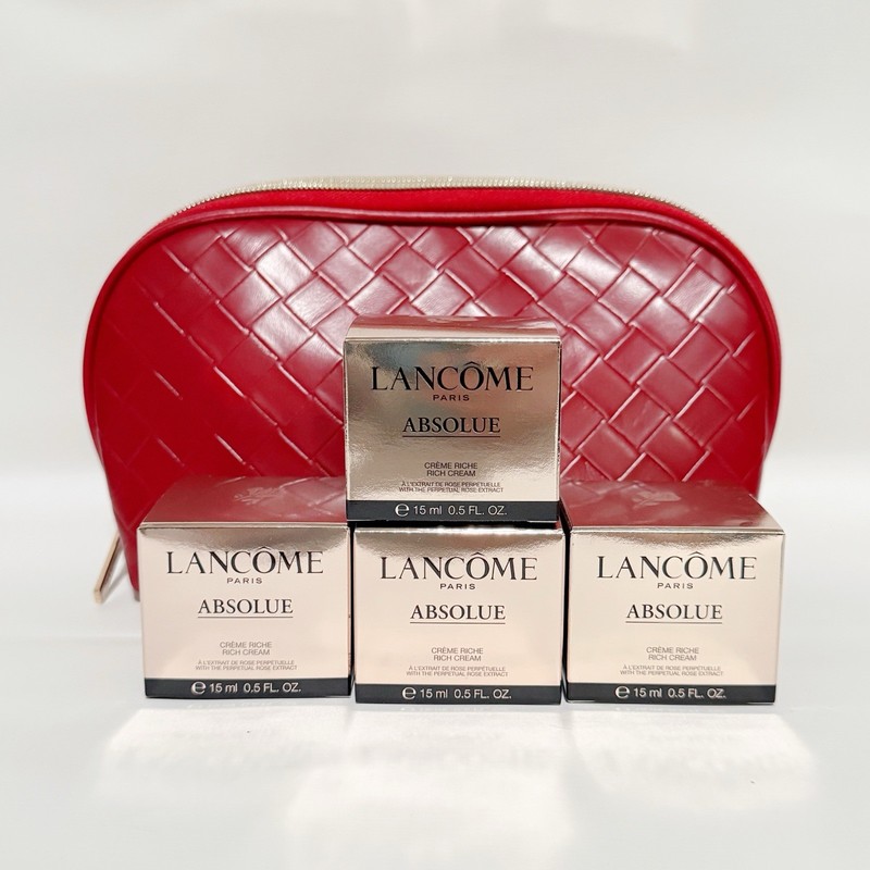4 X Lancome Absolue Rich Cream with Grand Rose Extract 0.5oz/15ml/ea (=60ml)