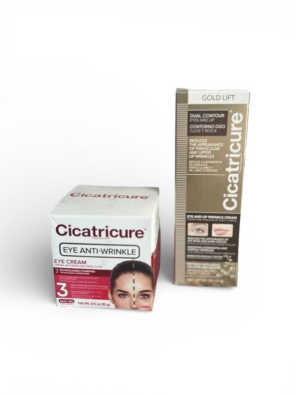 Cicatricure Anti-Wrinkle Eye Cream/Dual Contour Eye/Lip Cream 2 Pc Lot NEW
