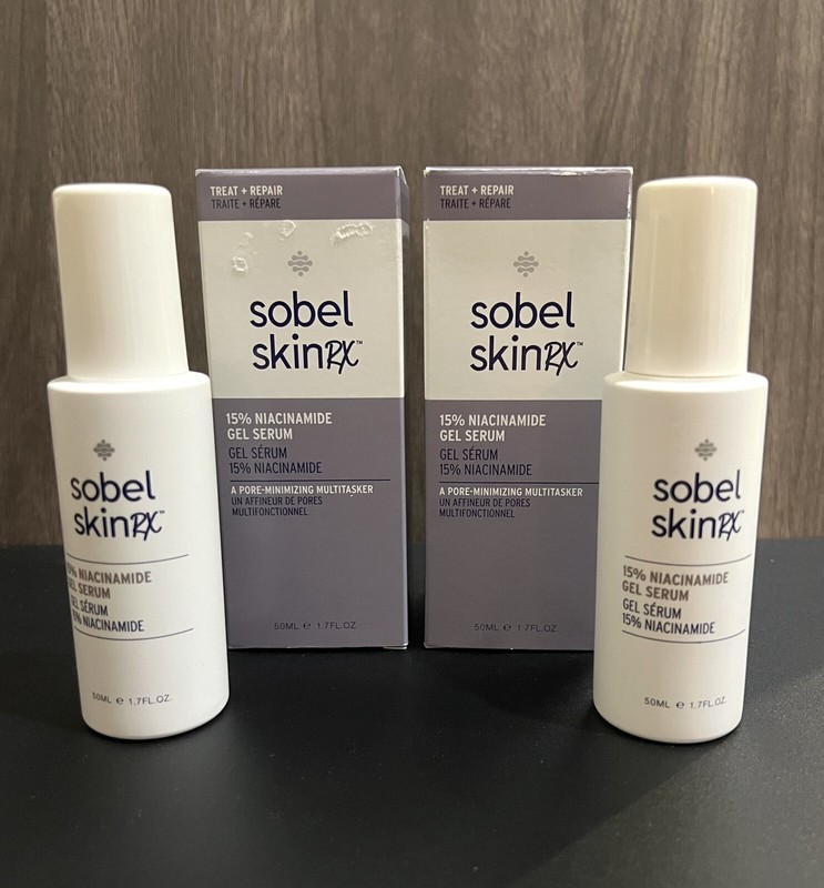 2 Sobel SkinRX 15% Niacinamide Gel Serum Pore Minimizer Multitasker Paraben Free
