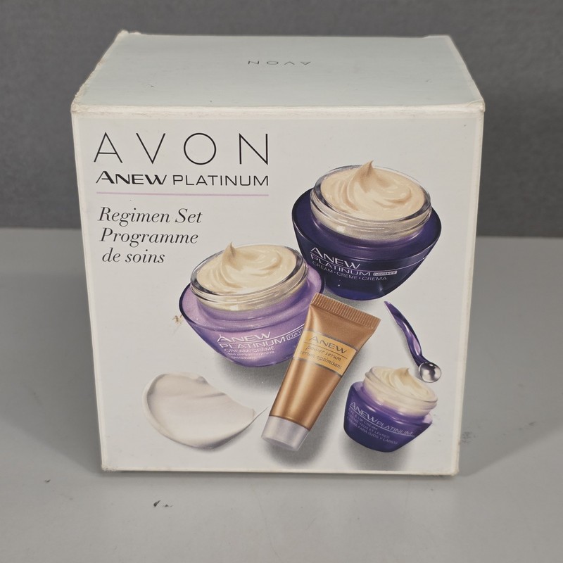 Avon Anew Platinum Regimen Set for 60+ Day Night Eye & Lip Cream Power Serum NIB