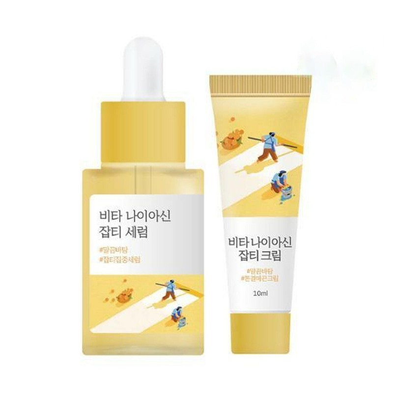 ROUND LAB Vita Niacin Blemish Serum 30ml + Blemish Cream 10ml K-Beauty