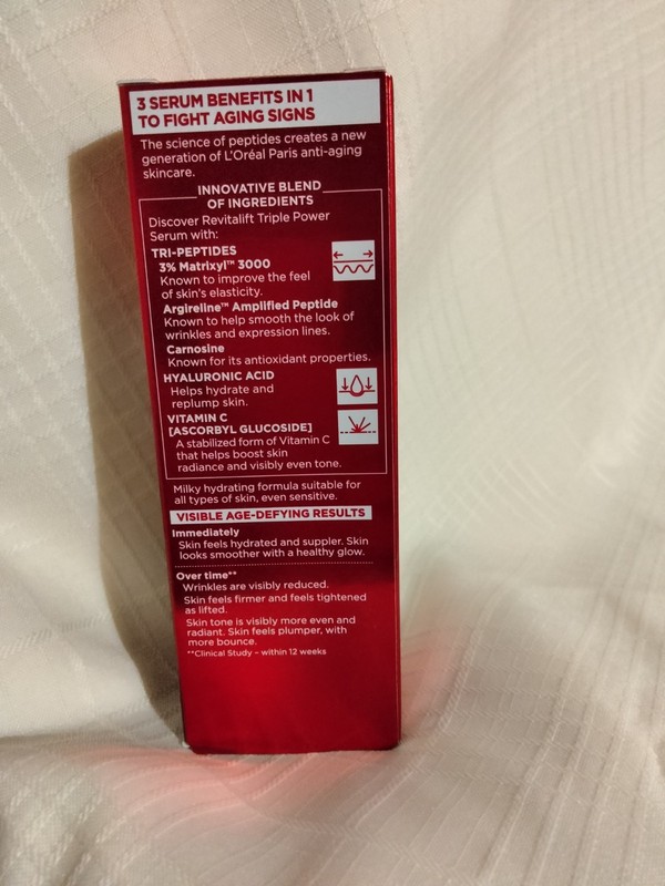 Loreal Revitalift Triple Power Tri-Peptides Age-Defying Serum 1.0oz/30ml NIB gallery