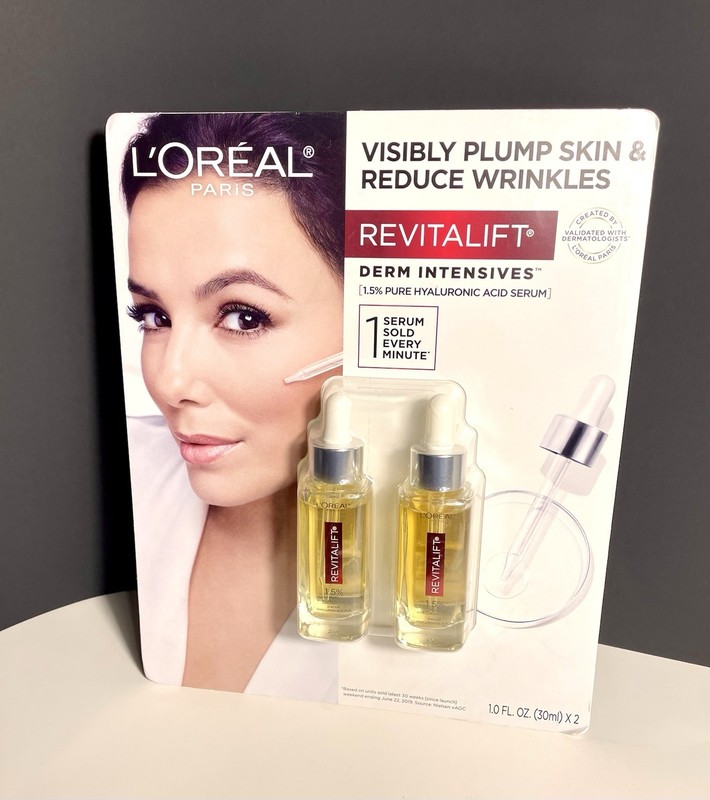 L’Oreal Revitalift Serum 2-pack, 1.5% Pure Hyaluronic Acid Serum, 1 floz 30ml x2