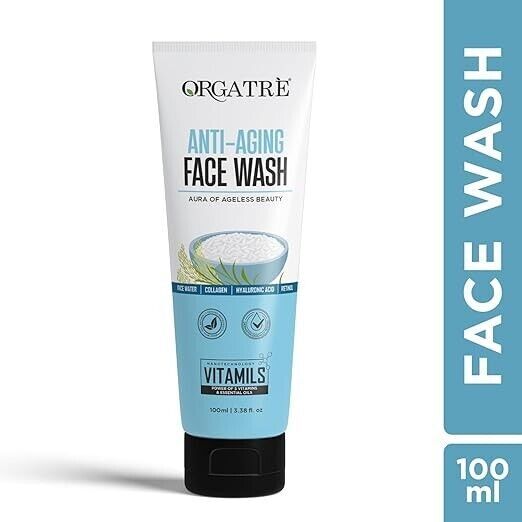 Orgatre Anti Aging Face Wash With Rice Water, Collagen, Hyaluronic Acid 100 ml gallery