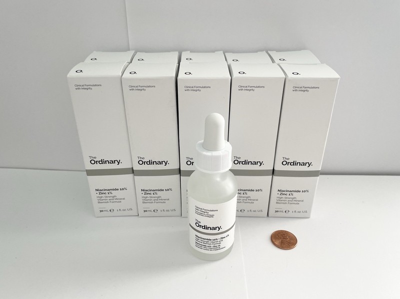 10 Lot The Ordinary Niacinamide 10% + Zinc 1% Serum – 1oz 30mL each