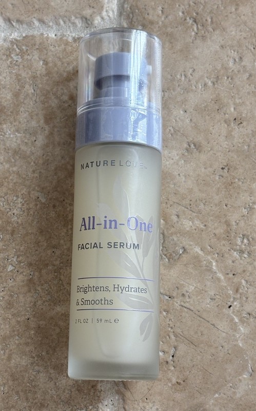 Nature Love All-In-One Facial Serum 2 Oz Brightens & Hydrates, New! Sealed!