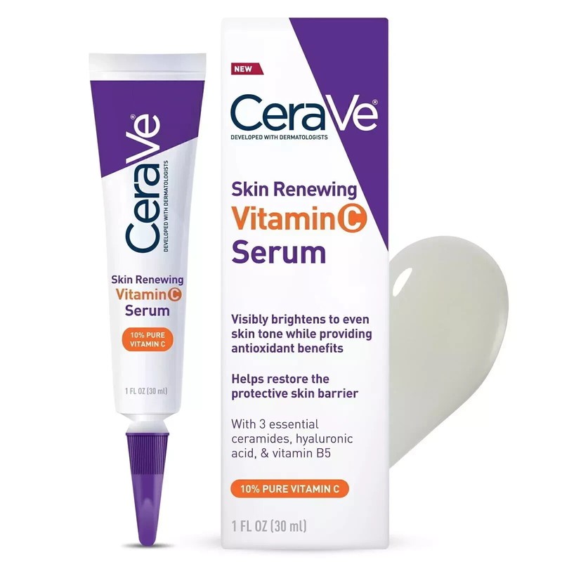 CeraVe Skin Renewing Vitamin C Serum with Hyaluronic Acid - 1 FL (30ml) gallery