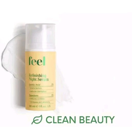Feel Refinishing Night Serum W/ Lactic Acid 1 Fl Oz Reduces Wrinkles & Blemishes
